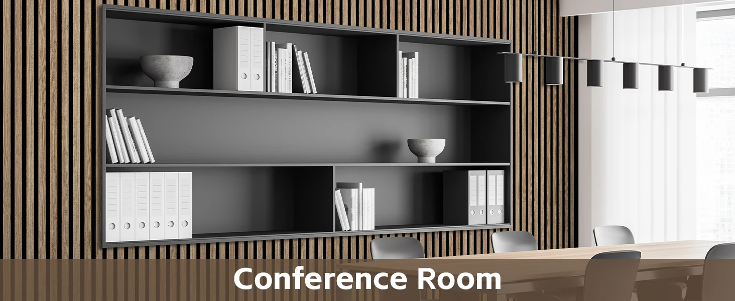 2-Pack 3D Textured Acoustic Wood Panels Walnut 47.3 X 23.6x 0.62 Inch Soundproof Wall Acoustic Slat Wood Panels manufacture