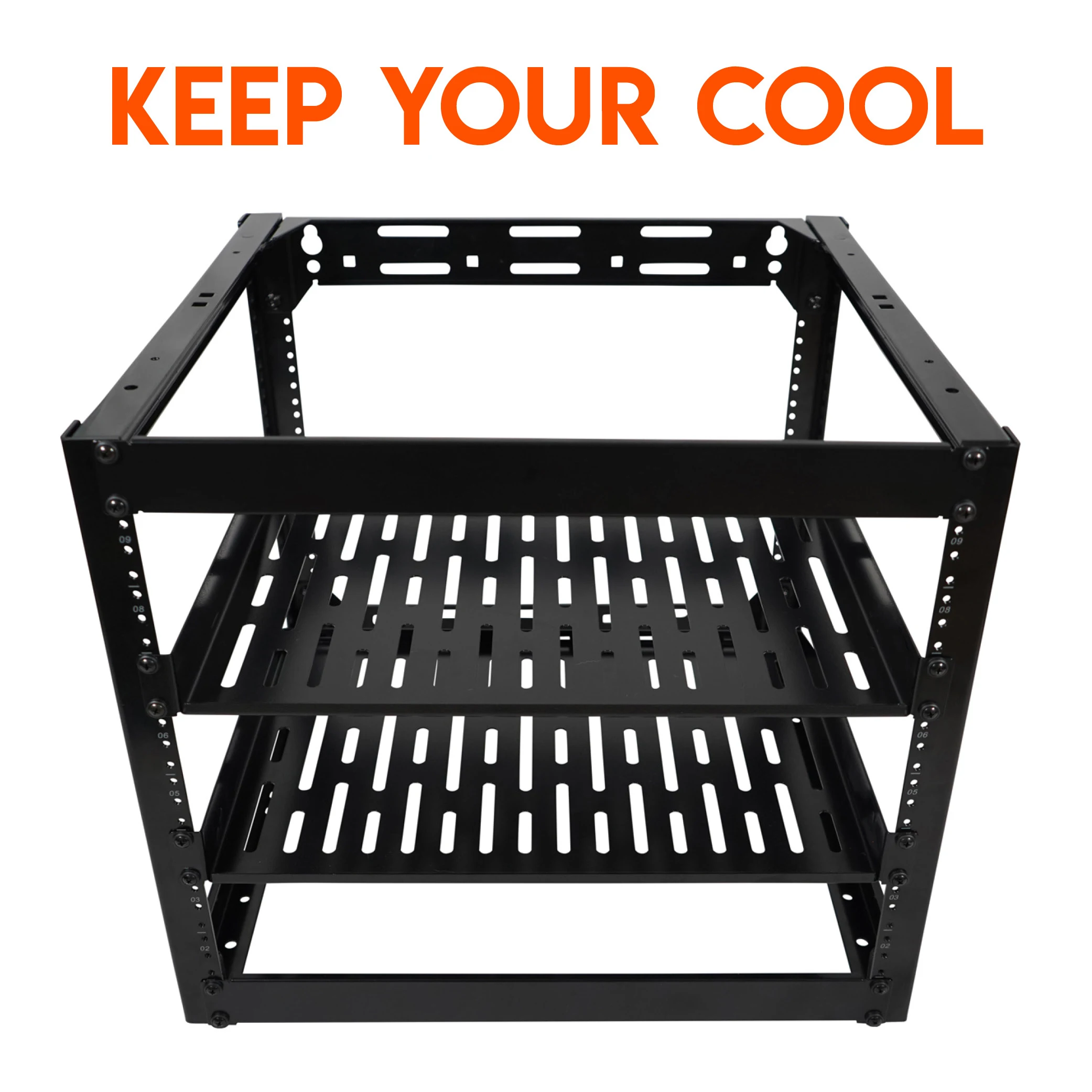 10u Network Rack Wall Mountable Heavy Duty 4 Post Design Holds All