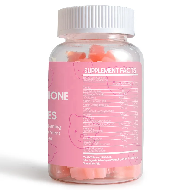 OEM Effective Skin Lightening Supplement Vegan L-Glutathione Gummies Whitening For Supports Liver for Wholesale Price