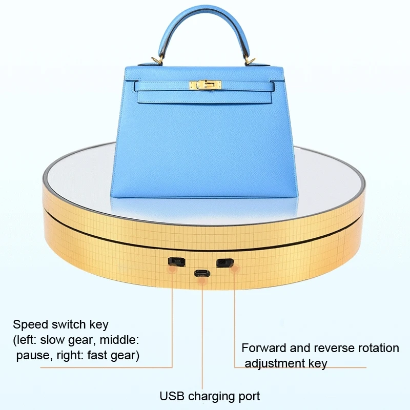 Factory Price  360 Degree Rotation Video Shooting Props Turntable 25cm Adjustable Speed Electric Rotating Display Stand