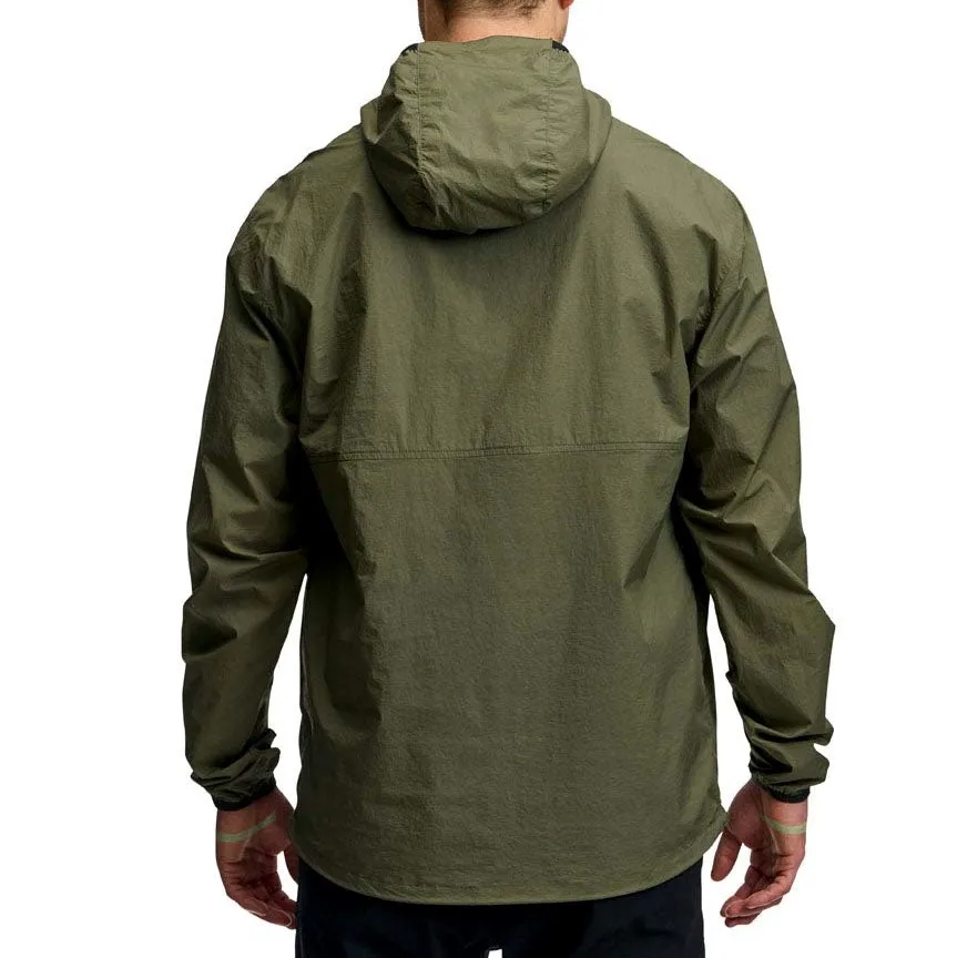 Spring High Quality Outdoor Patched Pullover Jacket for Men Custom Half Zip Nylon Anorak Hooded Wind Men Windbreaker Jacket