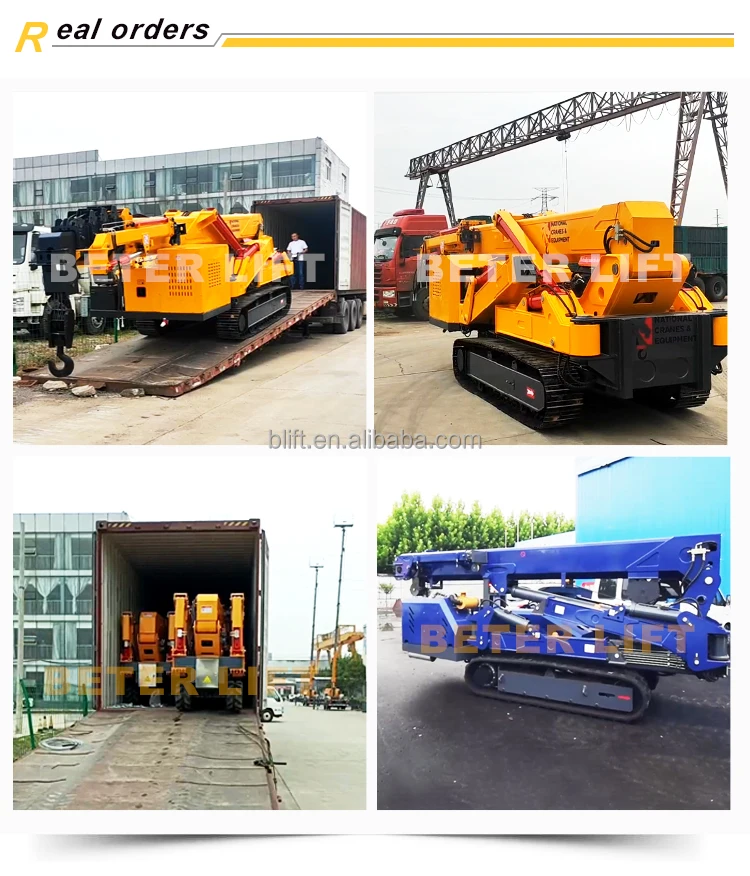 8M to 24M Outdoor All Terrains Crawler Lifting Crane 3T Jib Spider Crane Price