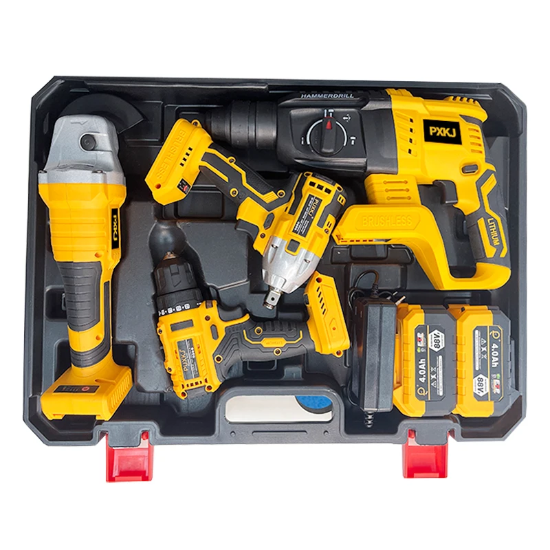 20v/36v Cordless Tool Set Combination Kits Angle Grinder Wrench Hammer