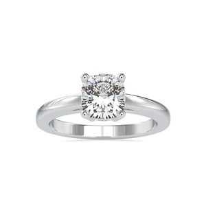 Hot Selling 1.40 Ct Lab-Grown Cushion Cut Diamond Ring 10k White Gold  Classic for Engagement Wedding eternity vermeil