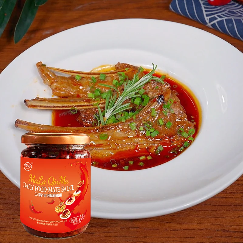 Certifikovaná továrna Sambal Oelek Sichuan Pikantní pálivá chilli omáčka Namáčecí omáčka Laoganma Pasta Sauce