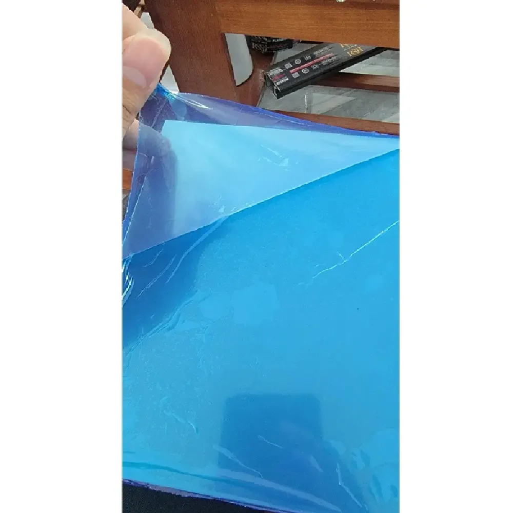 Custom Blue LLDPE Stretch Film Soft PE Plastic Moisture Proof No Print Protective Film for Metal Sheets Aluminum Made in Vietnam