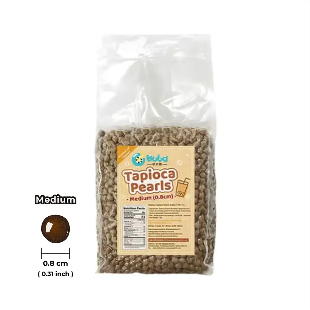 Taiwan-Made Cboba Brand Tapioca Pearls 4mm/8mm/10mm Sizes Coconut Milk Infused Convenient To-Go Bag
