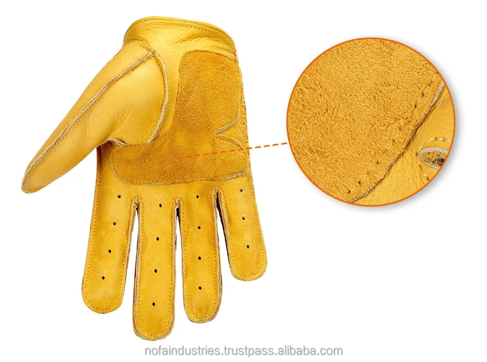 Мотоциклетные Перчатки из натуральной кожи, летние перчатки для езды на мотоцикле, с закрытыми пальцами, для сенсорных экранов, в стиле ретро