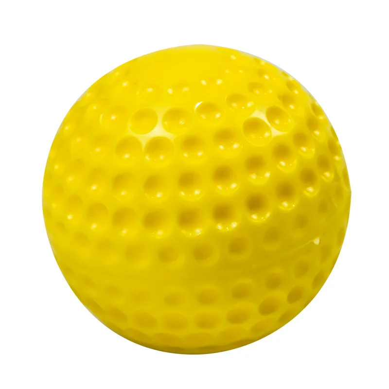 9 Inch 12 Inch Plastic Dimple Ball Pitching Baseball Yellow Softball