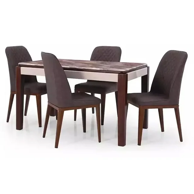 Royaloak Naples Italian Marble 4 Seater Dining Table Set Buy Italian
