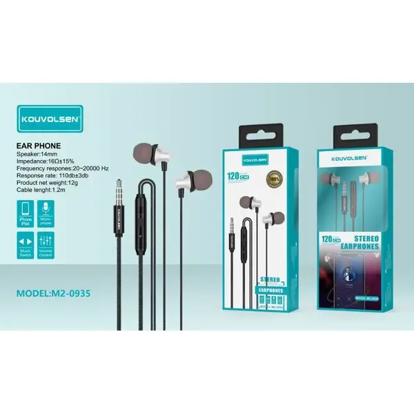 9-Piece AURICULARES Wired In-Ear & Headphones Set