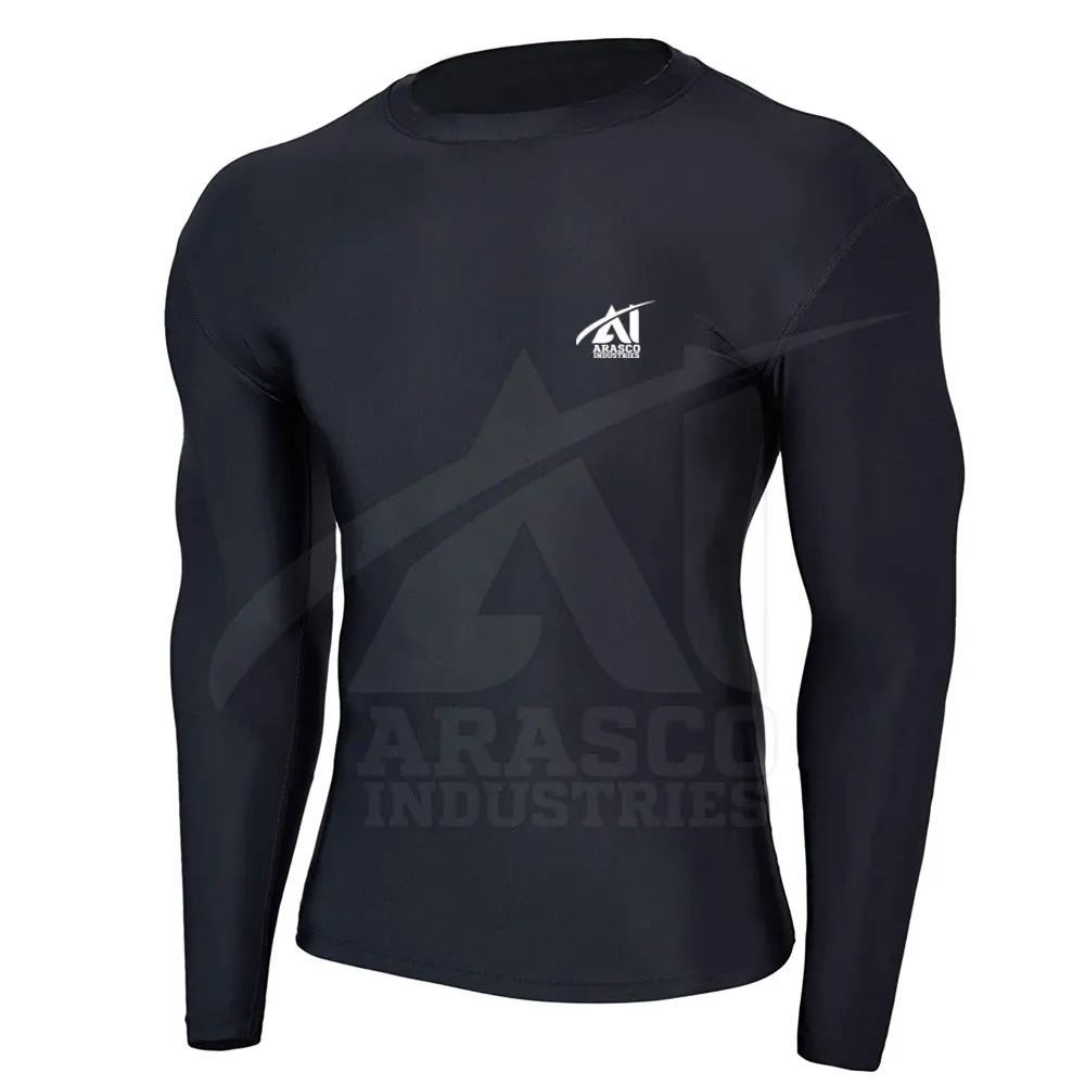 Custom Made Simple Plain Black Color Bjj Rash Guard Hot Sale Mma Rush