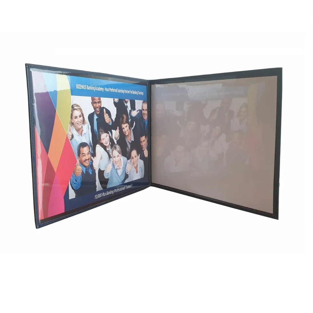 Cheap Two Side Certificate Book Fold Cover / New Style Leather Cover for School Colleges Certificate Holder Design