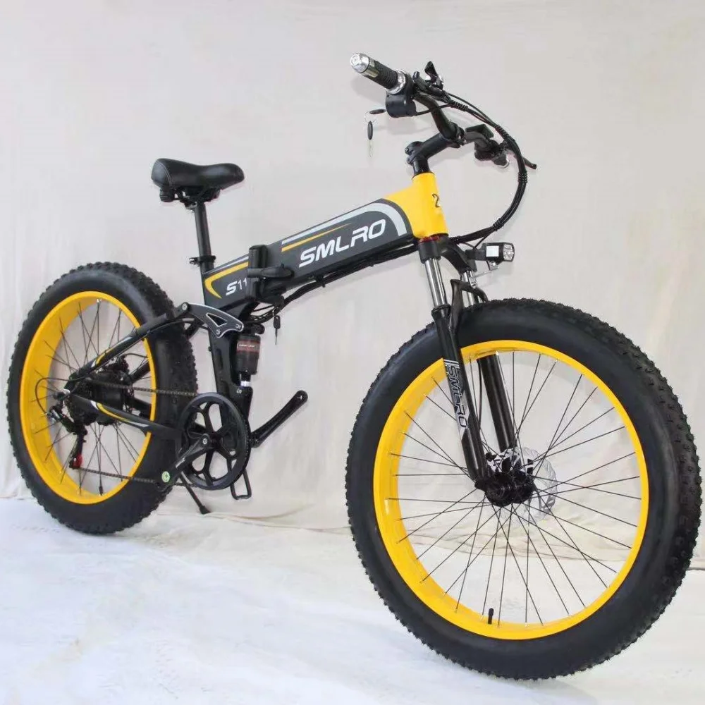 SMLRO S11 Full Suspension Folding Mountain Snow Bike  350W 500W 700W 1000W