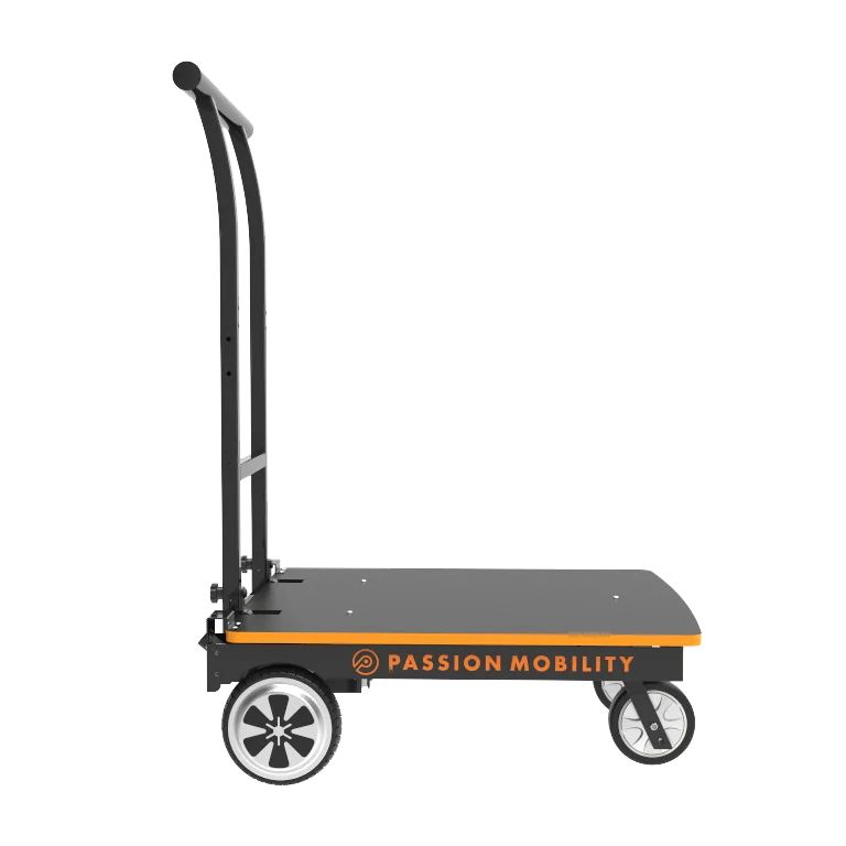 Outdoor Electric Flat Trolley Electric Cart Follow Warehouse Trolley