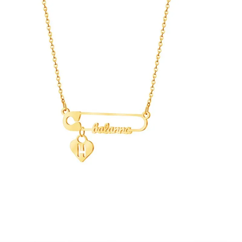 Custom Name Necklace Jewelry Pendant Necklace 18KGold Plated Personalized  Stainless Steel Jewelry Charms for Women