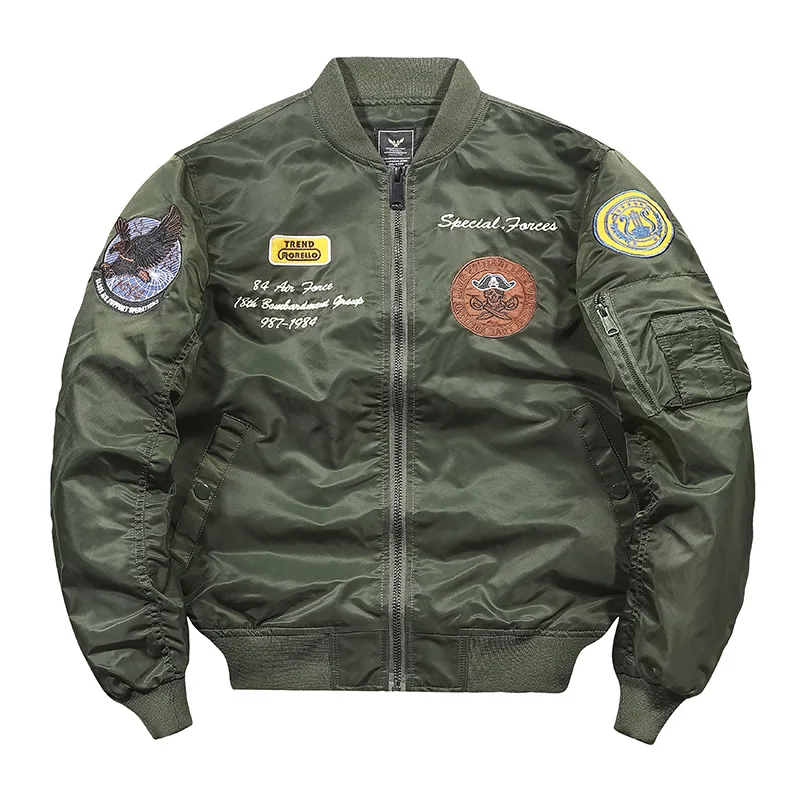 Men's Bomber Jacket Embroidered Stylish Winter Coat For Men_voghion.com