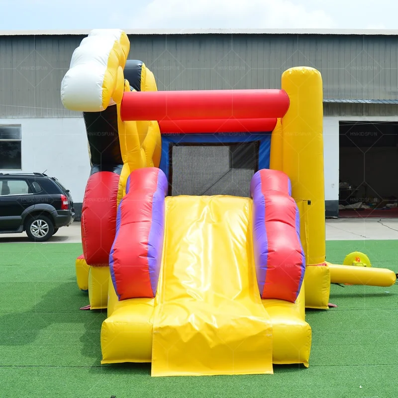 Commercial Mickey Mouse Inflatable Bouncers Jumping Castles with Slide Combo for Kids