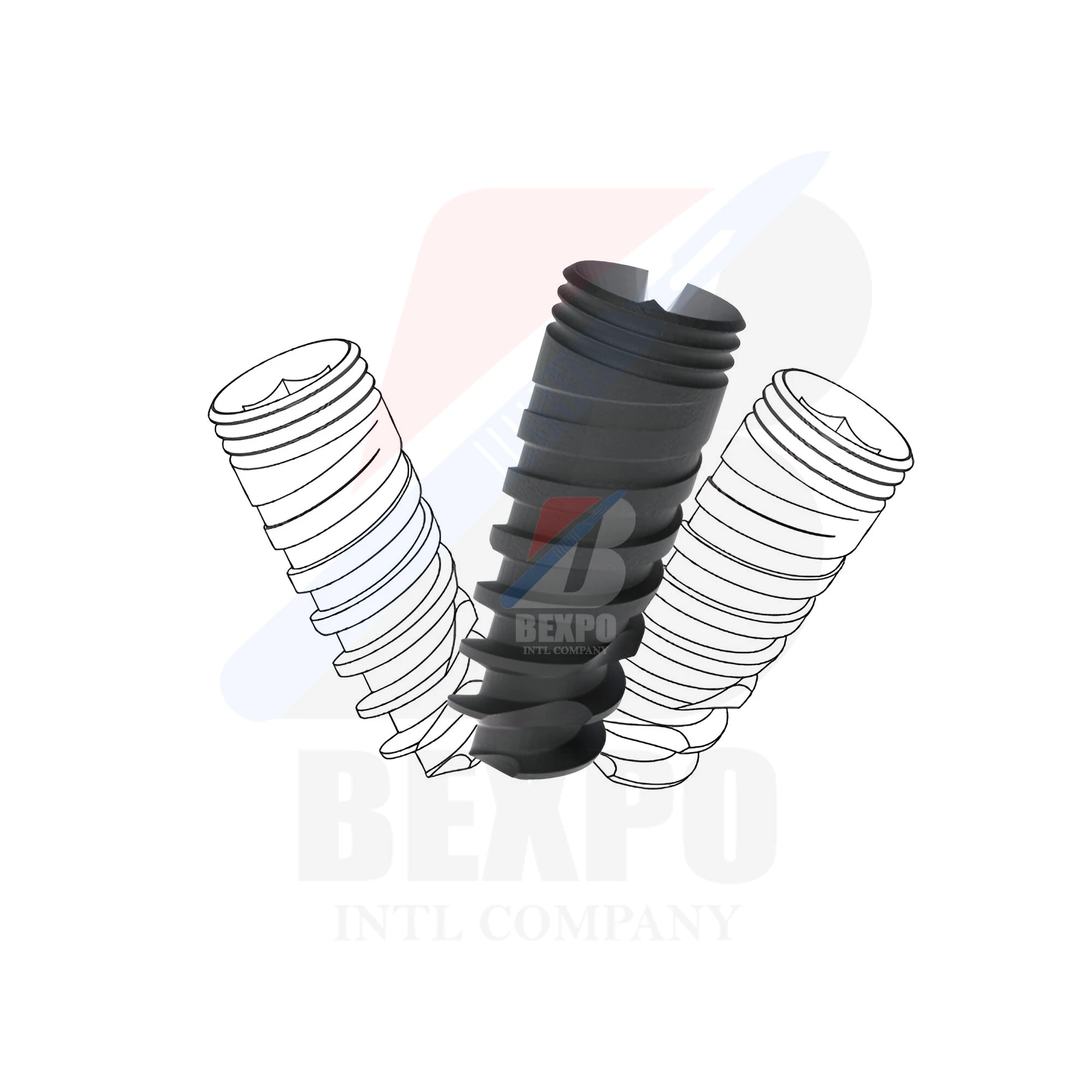 Titanium Alloy Advanced SLA Interface Treatments Surgical Dental Implants Bone Level Implant for Dental Clinics