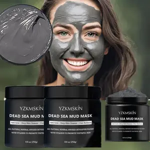Custom Moisture Locking Deep Cleansing Dead Sea Mud Face Mask Cleanser Black Clay Anti Acne Mineral Skin Care Facial Masks
