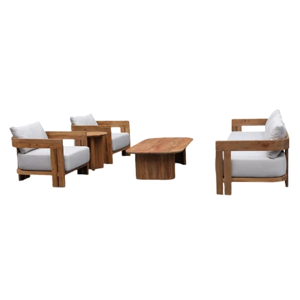 teak deep seating sofa outdoor set maldives resort