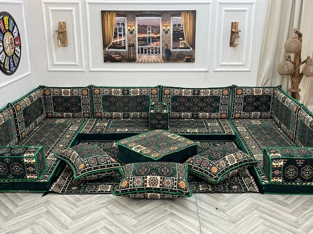 U Shaped Arabic Sofa 1 Set Of 19 Pieces What's Included In The