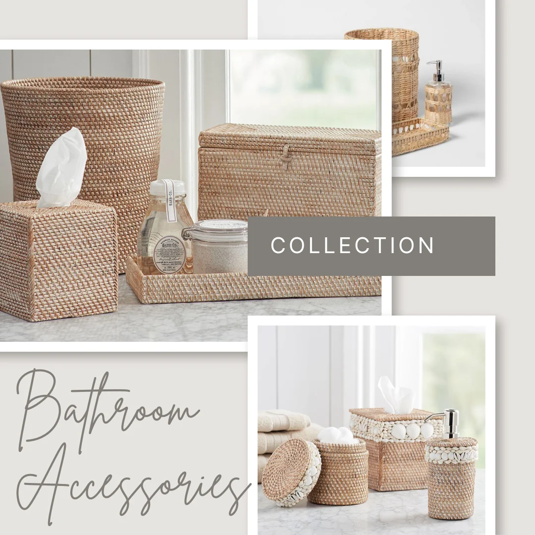 Convenient Rattan Bathroom Accessories Essential Natural Rattan