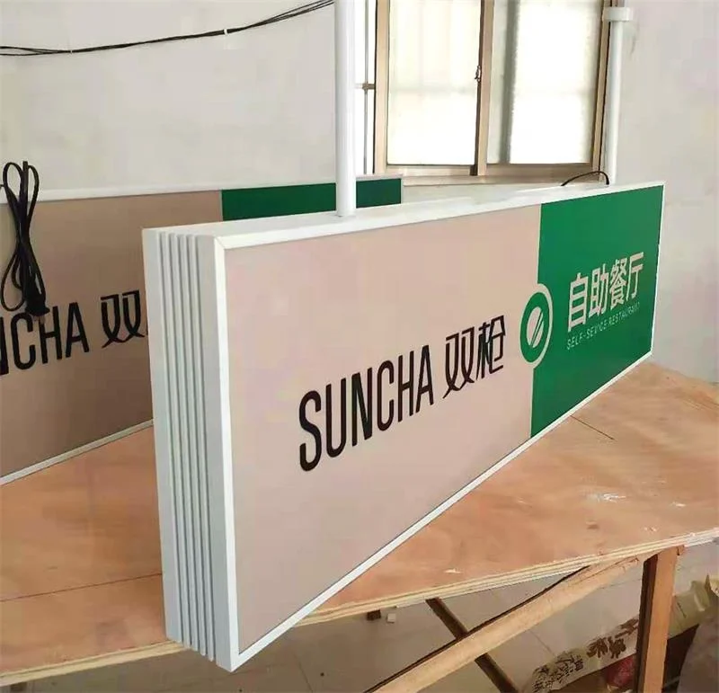 מערכות סימון מנחה אלומיניום עם קירור LED משני צדדים עם תיבה מאורה של טקסטיל למטרו