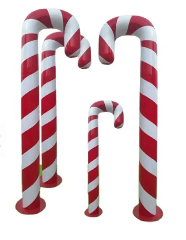 Life Size Candy Canes Fiberglass Resin For Holiday An Christmas