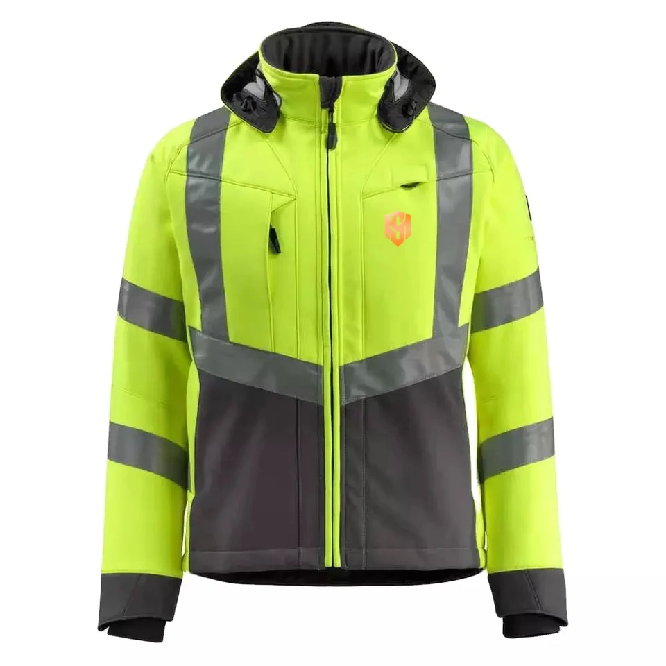 Men Security Jacket Winter High Visibility Jacket Reflective Tape