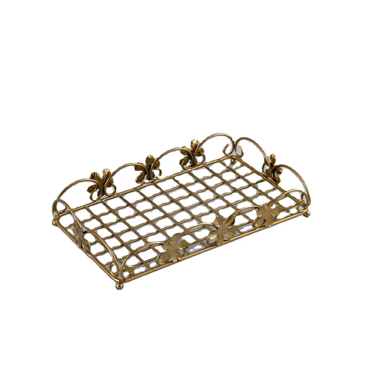 Rectangle Metal Cake Stand with Elegant Wire Design for Hotel & Bakery Cup Cake Serving Wholesale with OPP Bag Packaging