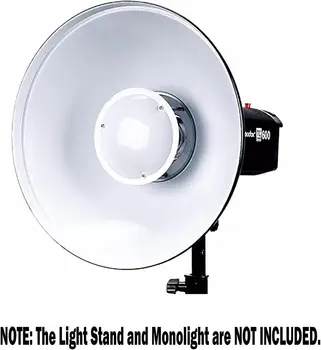 Godox 16.5inch/42cm White Beauty Dish Bowens Mount Reflector W/White Diffuser, Light Modifier for Bowens Mount Studio Strobe detail image