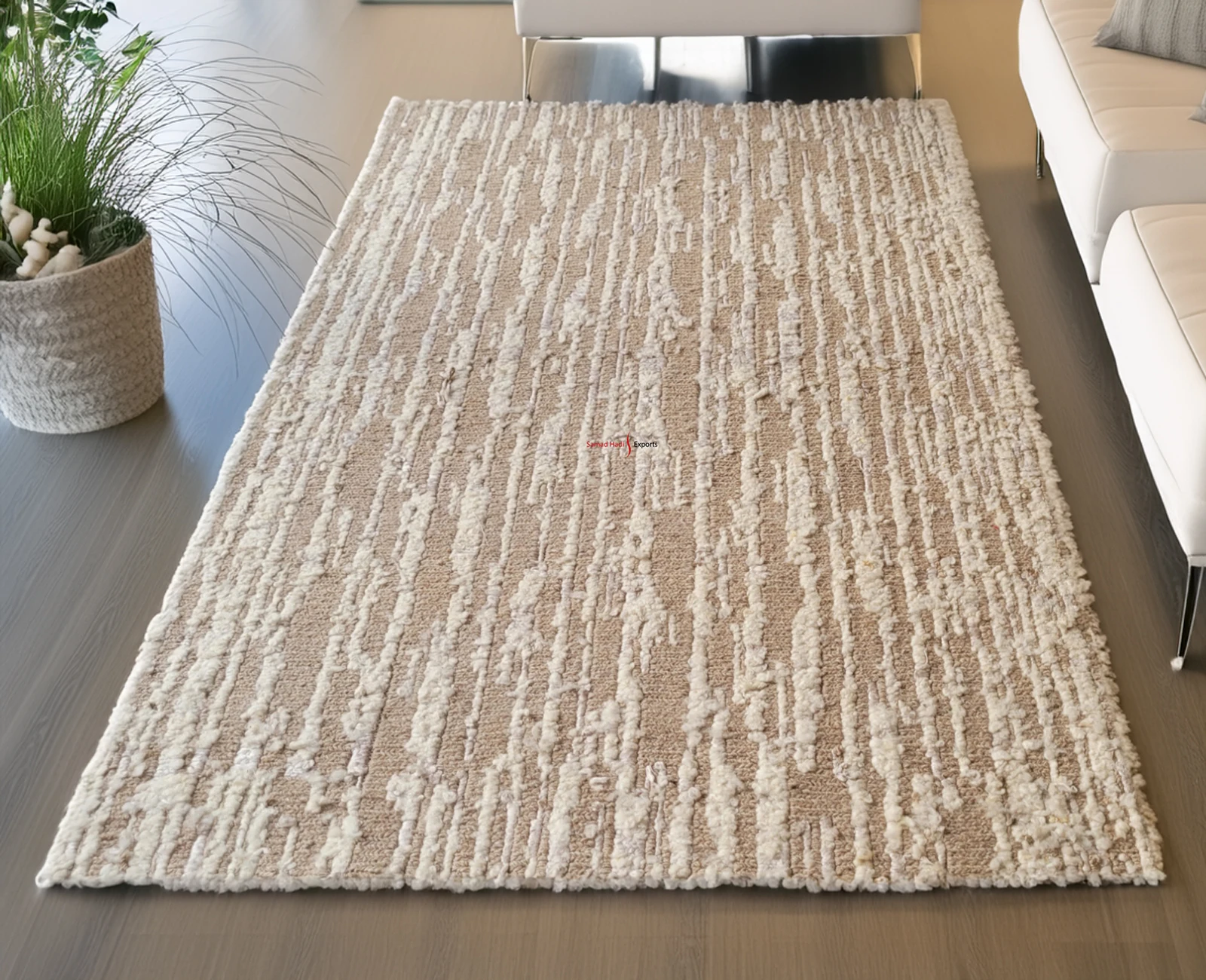 Bhadohi Rugs Handmade Carpets Flatweaves Area Rugs & Sets Wool Hand Knotted Carpet for Living Room Embroidered Carpets for Sale