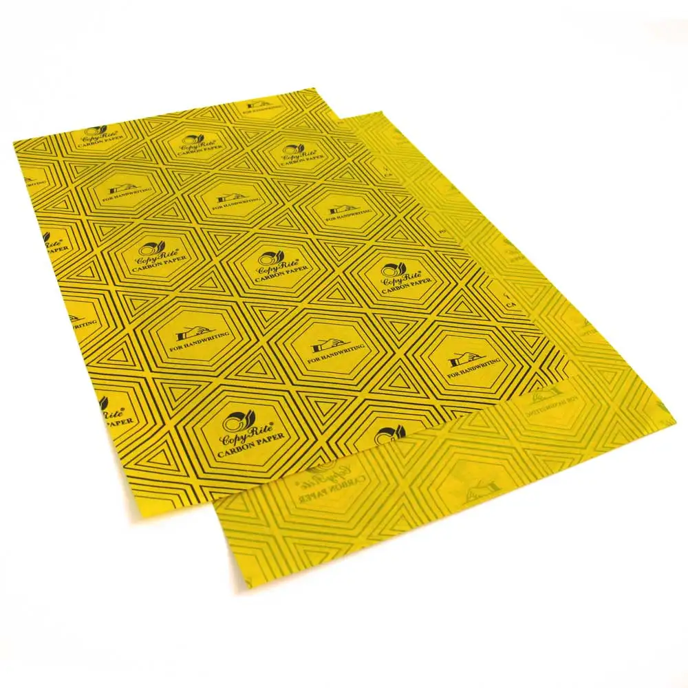 Carbon Tracing Paper Yellow Color 21 X 29.7 Cm. A4 50 Sheets/box For Writing Copy Invoices