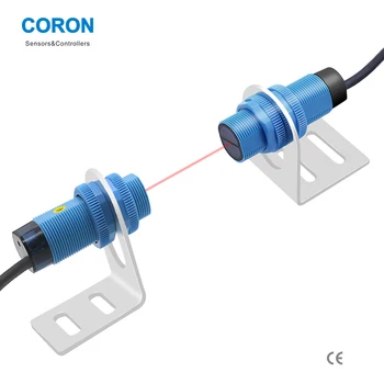 CORON GFC-T10 Photoelectric Optical Sensor Through-Beam Switch with 10m Detection Range Plastic Cylindrical Thread NPN Output