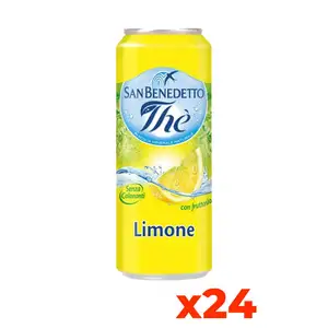 San Benedetto Lemon Iced Tea Drink Premium Quality 330ml Can 24 Cans Pack Energy Drink for Home Use