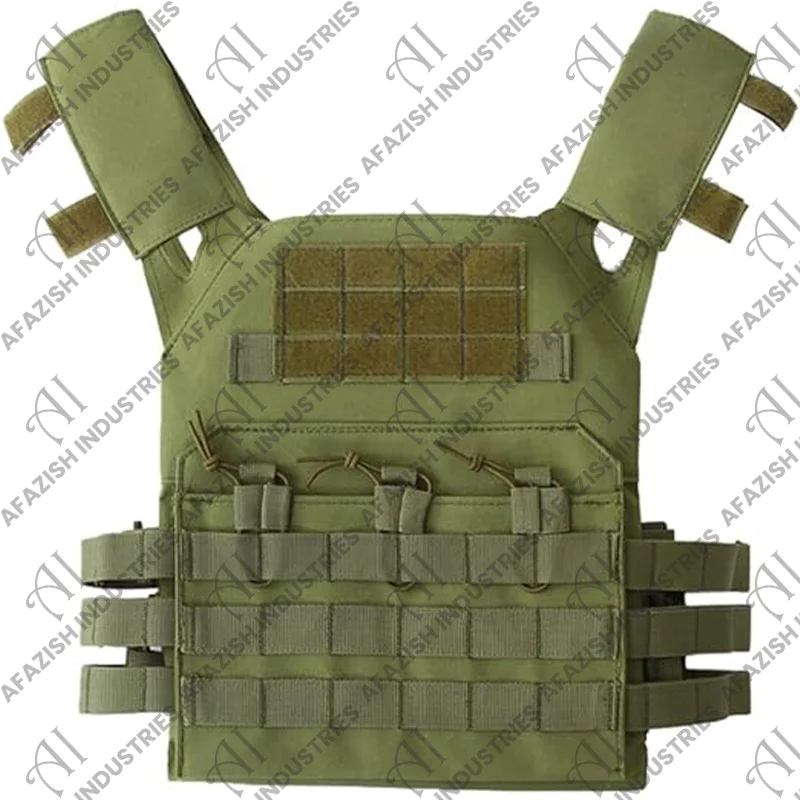 Tactical Plate Carrier Vest With Multiple Attachment Options Available ...