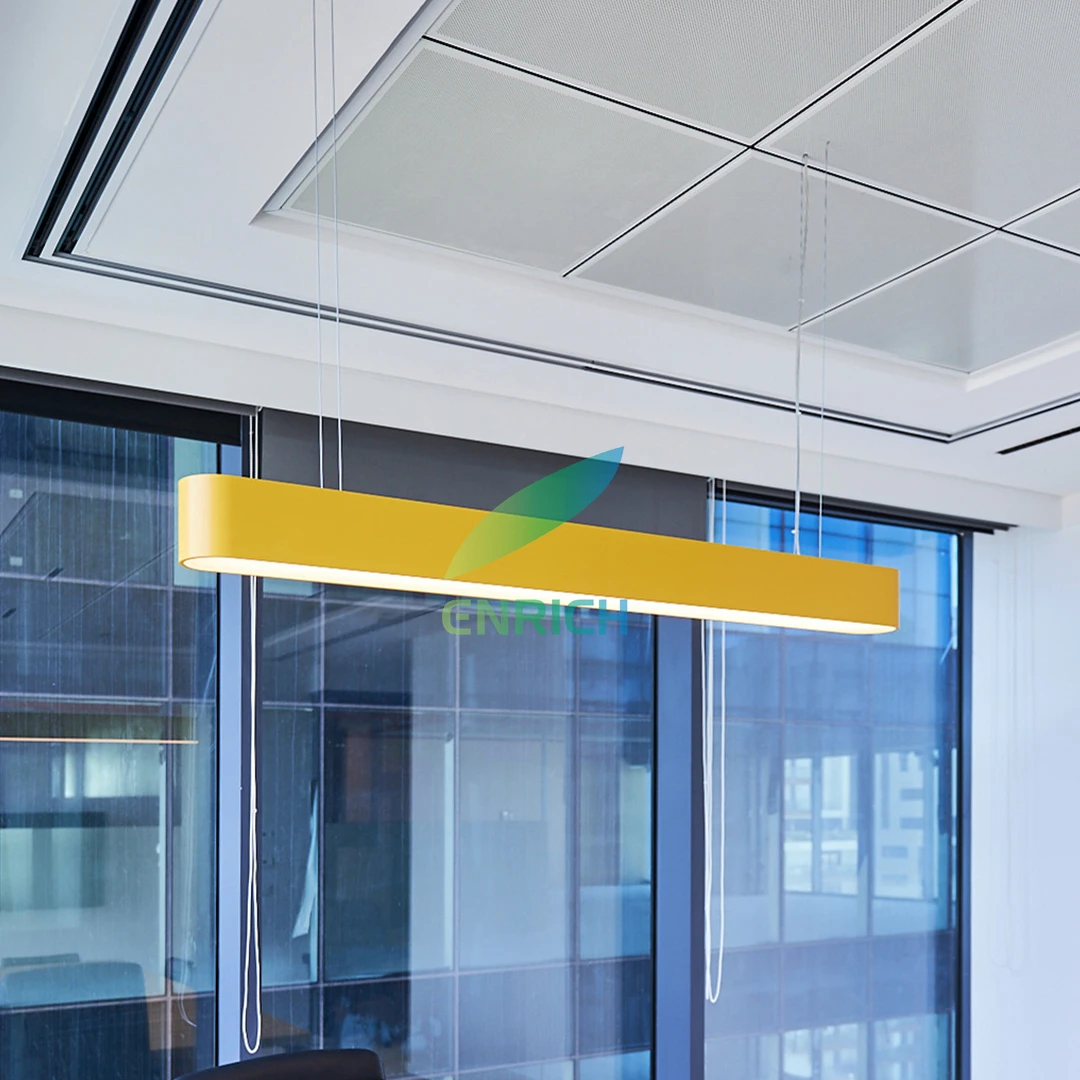 Round Corner Aluminium Profile LED Linear Light Flicker Free 3000K 4000K 6000K Office Lighting