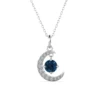 Brass 18k White Gold Plated December Birthstone Necklace