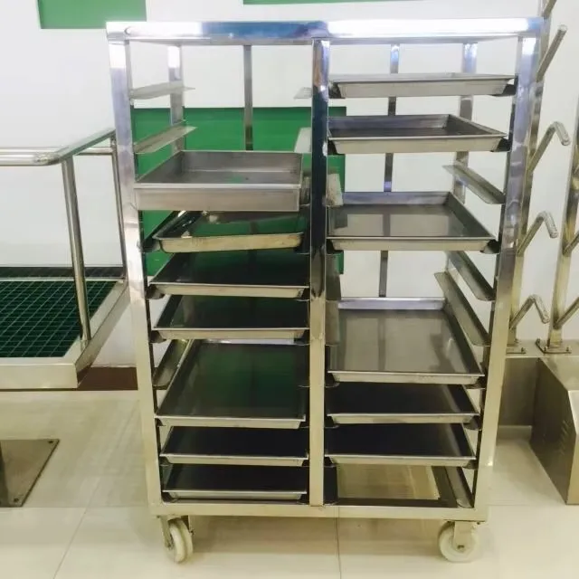 Heavy duty stainless steel freezer rack carts for cold storage and food logistics