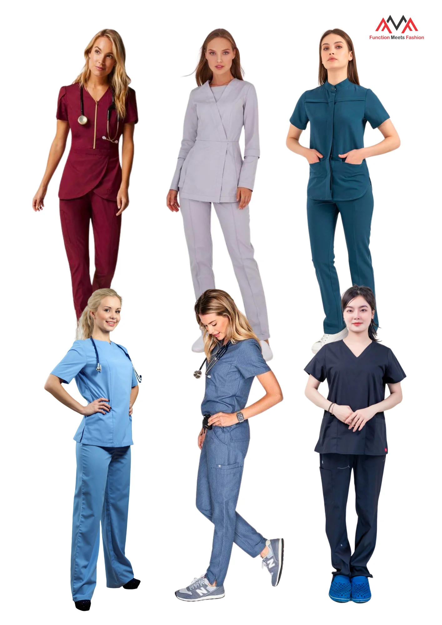 Top Medical Scrubs Uniforms Sets Fashionable Hospital Nursing Jogger