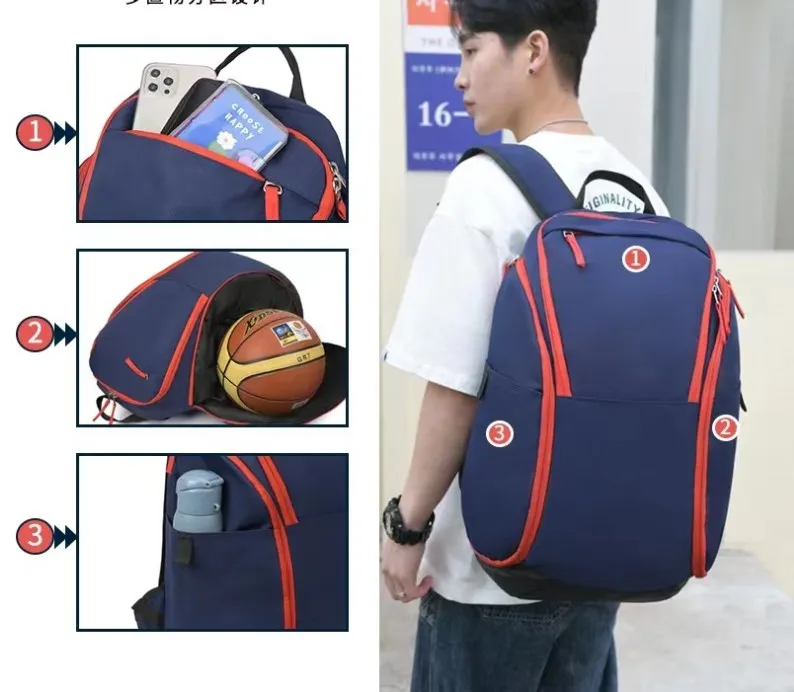 Cheep Price Basketball Backpack With Ball Compartment And Shoe Pocket