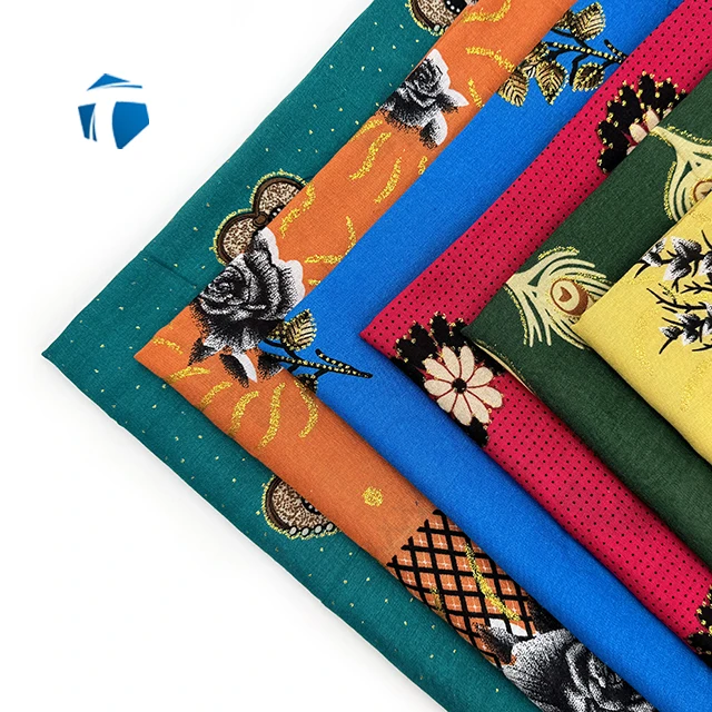 Новый дизайн золотой шелковой ткани с принтом 100% вискоза 45*45 110*80 100 г/м2 шелковая ткань для платья