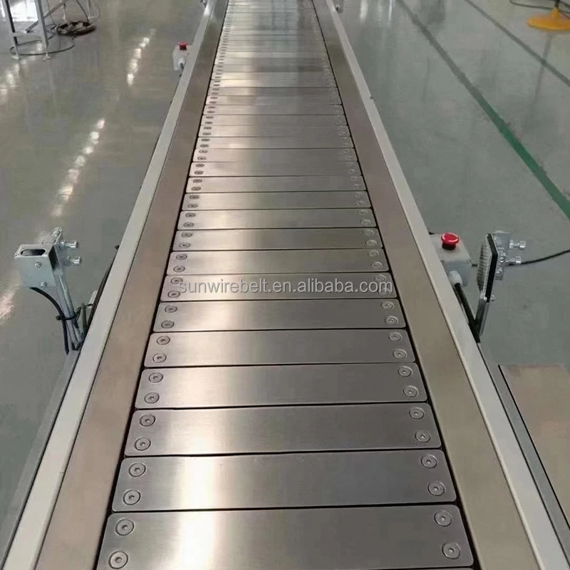 High Quality Food Grade Stainless 304 316 Lifting Chain Plate Conveyor Belt Grain Corn