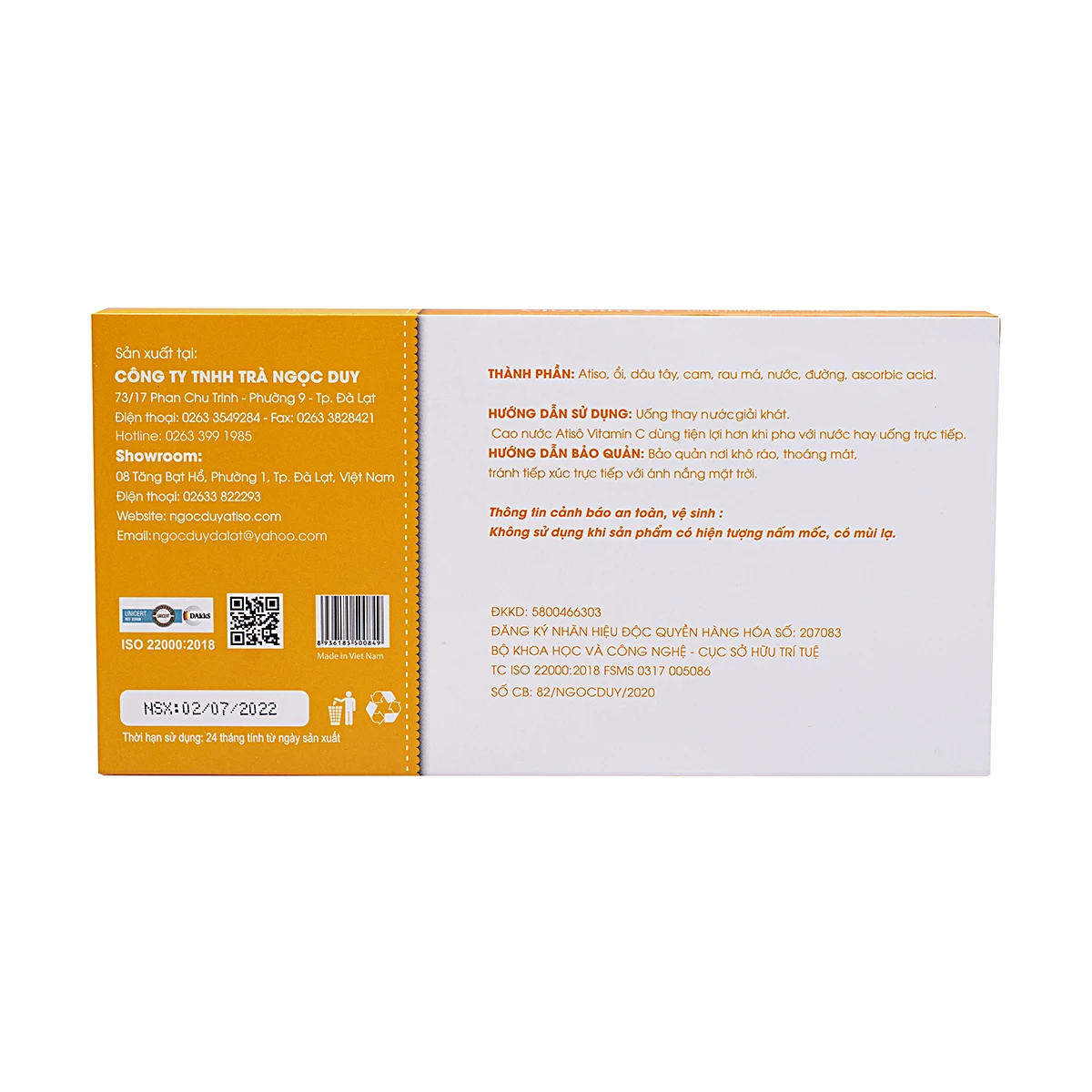 ISO Certified Export Vitamin C Extraction Type Cold Pressed Artichoke Detox Function Ampoule Artichoke From Vietnam