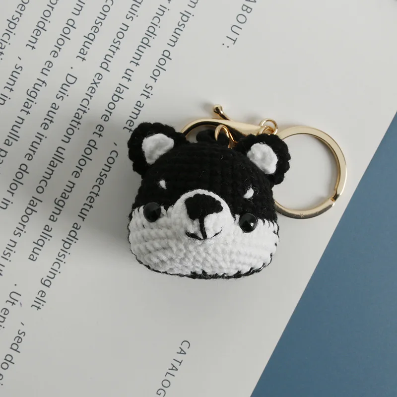 Crochet Dog Keychain Handmade Amigurumi Mini Toy