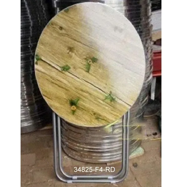 Стальной/деревянный складной стол 34825-F4-60RD