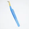 Glitter Blue + Gold Tip