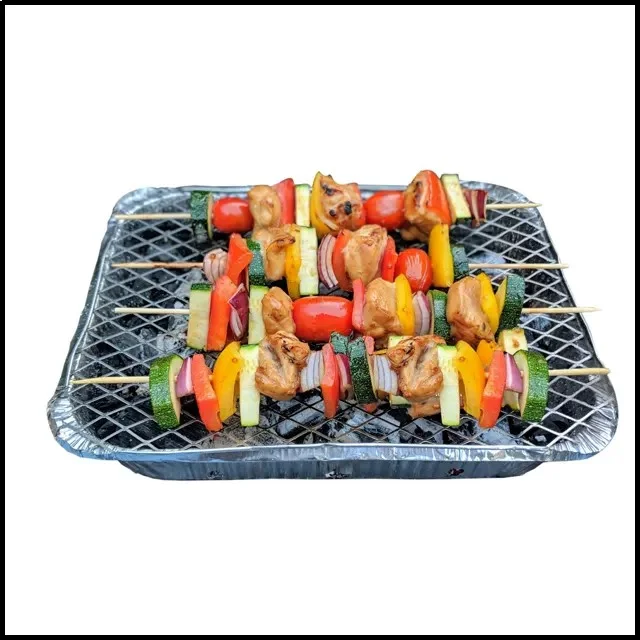 Natural Coconut Shell Charcoal Grill With Frame And Charcoal Bag Inside