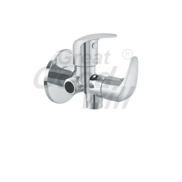 Stylish Durable Two-Way Angle Cock Unique Modern Design Stainless Steel Water Mixer Connection Basin Faucets for Washroom